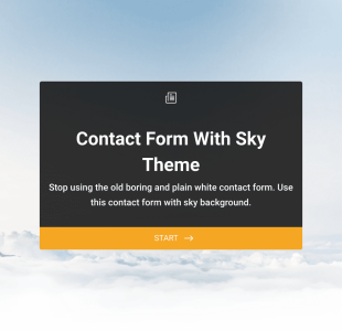 Formulaire De Contact Bleu Ciel Form Template