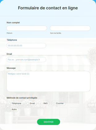 Formulaire De Contact En Ligne