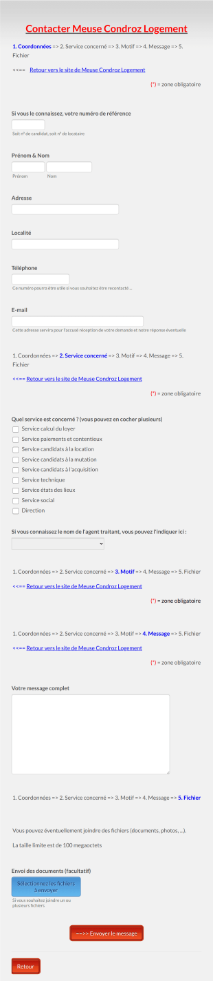 Formulaire De Contact Organisme Locatif