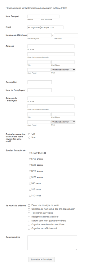 Formulaire De Cotisation