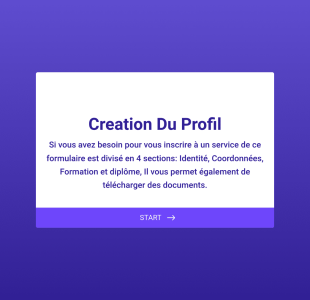 Formulaire De Création De Profil
