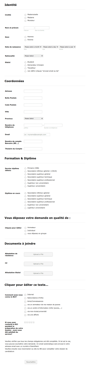 Formulaire De Création De Profil Form Template