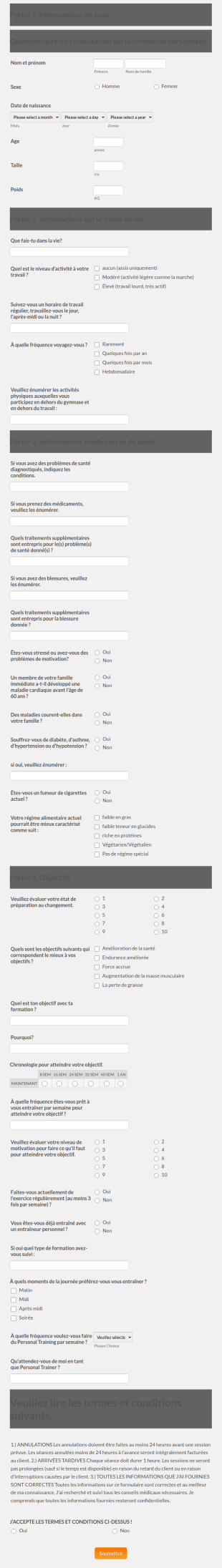 Formulaire De Demande De Formation Personnelle