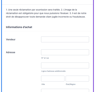 Formulaire De Demande De Garantie