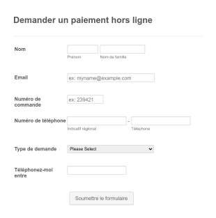 Formulaire De Demande De Paiement Hors Ligne Form Template