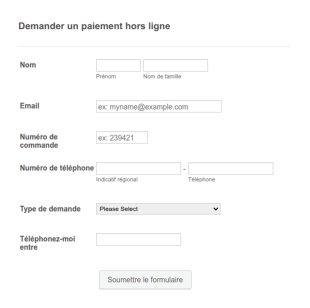 Formulaire De Demande De Paiement Hors Ligne
