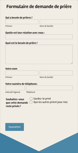 Formulaire De Demande De Prière Form Template