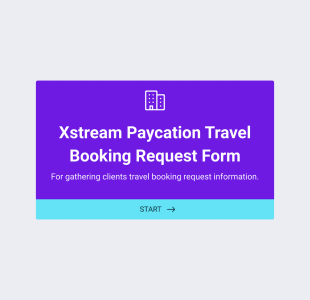 Formulaire De Demande De Réservation De Voyage Xstream/Paycation Form Template