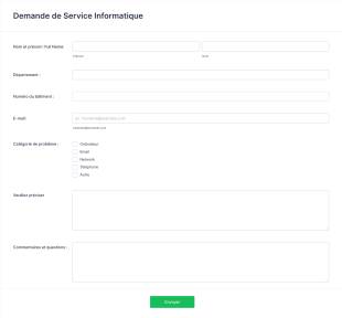 Formulaire De Demande De Service Informatique