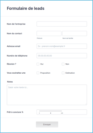 Formulaire De Génération De Leads