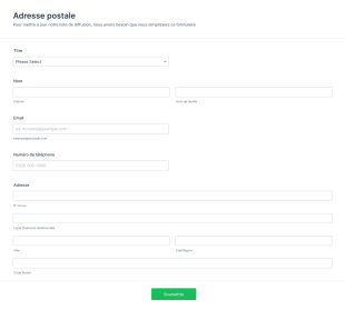 Formulaire De Mise à Jour De L'adresse Postale Form Template