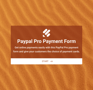 Formulaire De Paiement PayPal Pro Form Template