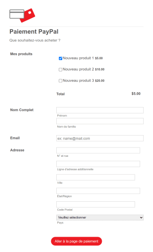 Formulaire De Paiement Paypal Responsive Form Template