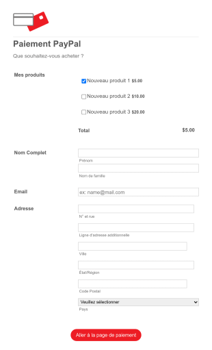 Formulaire De Paiement Paypal Responsive Form Template