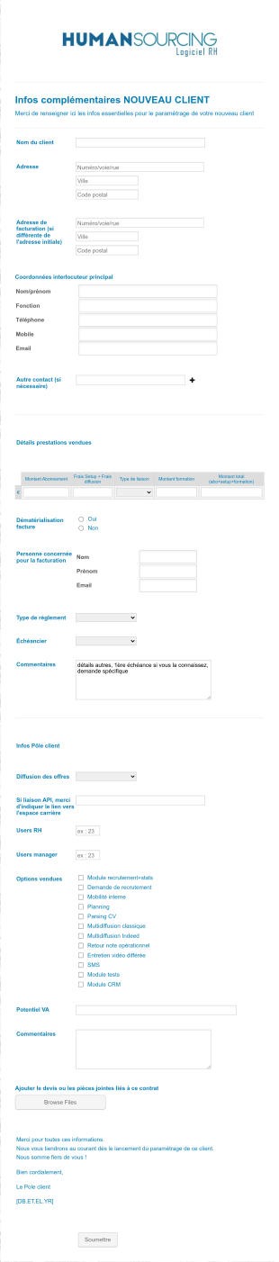 Formulaire De Prospection Commerciale Form Template