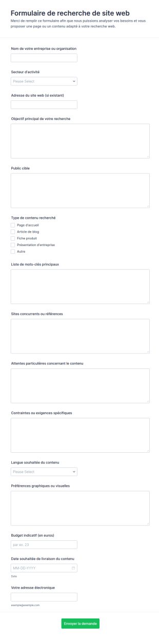 Formulaire De Recherche Sur Le Site