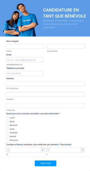 Formulaire De Candidature Pour Bénévoles