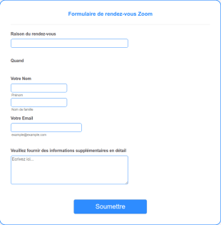 Formulaire De Rendez Vous Zoom