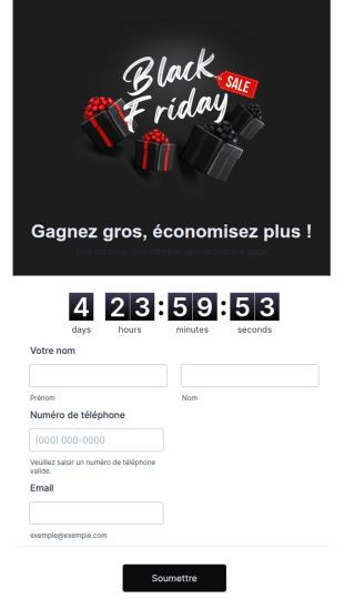 Formulaire De Soldes Black Friday