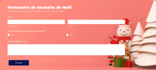 Formulaire De Souhaits De Noël