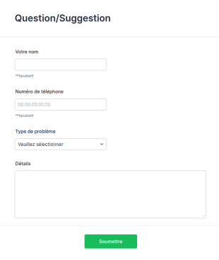 Formulaire De Suggestion