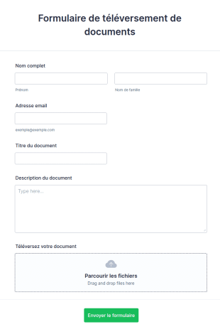 Formulaire De Téléversement De Documents