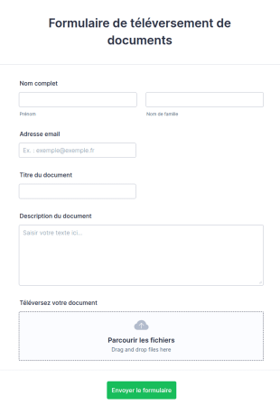 Formulaire De Téléversement De Documents