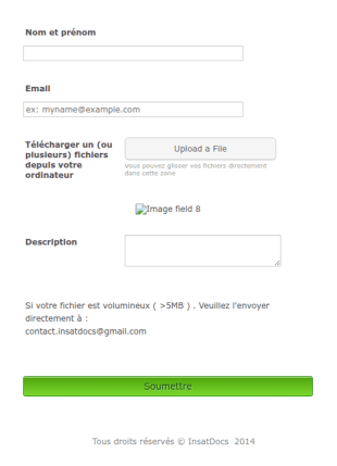 Formulaire De Téléversement De Fichiers