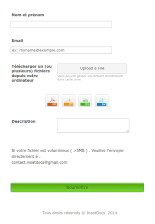 Formulaire De Téléversement De Fichiers