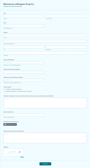 Formulaire De Transfert De Pharmacie