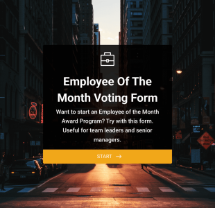 Formulaire De Vote De L'employé Du Mois Form Template