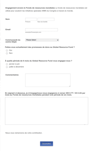 Formulaire D'engagement