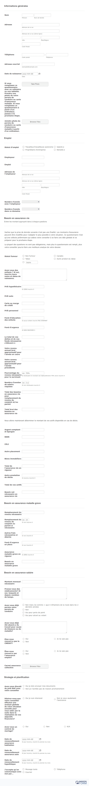 Formulaire D'enquête Pour Attribution De Prêt
