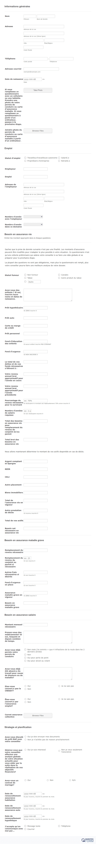 Formulaire D'enquête Pour Attribution De Prêt