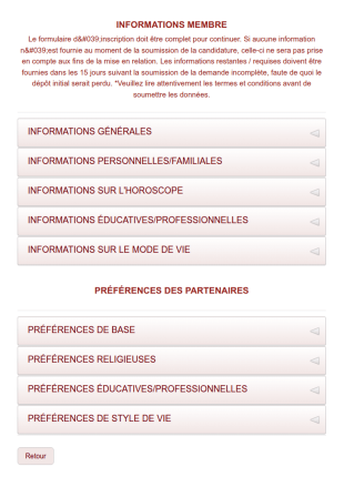 Formulaire D'enregistrement De Mariage