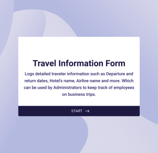 Formulaire Des Informations De Voyage Form Template