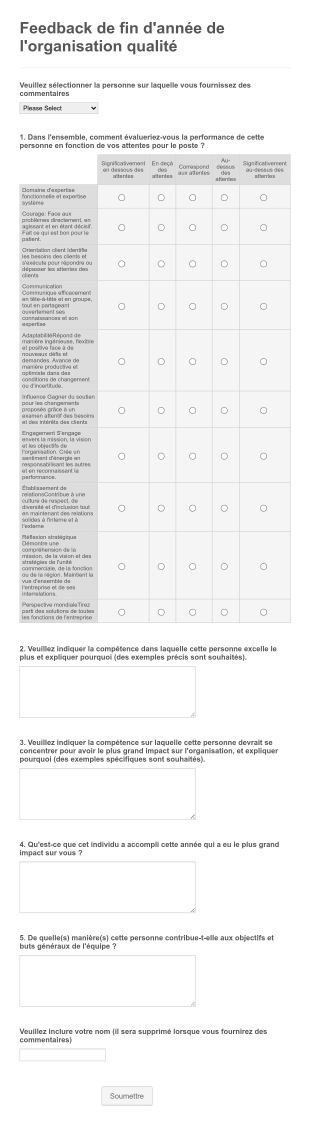Formulaire D'évaluation De La Performance Des Employés Form Template