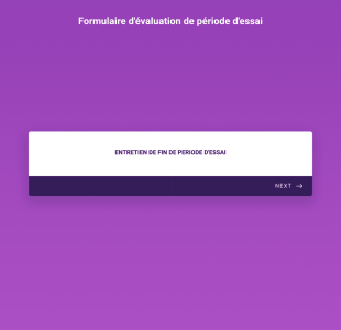 Formulaire D'évaluation De Période D'essai