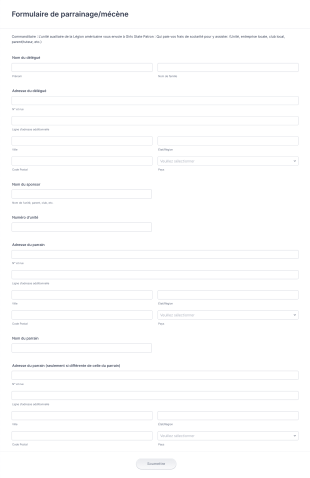 Formulaire D'information Sur Le Parrain