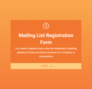 Formulaire D'inscription à La Liste De Diffusion Form Template
