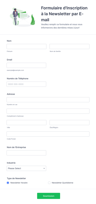 Formulaire D'Inscription à La Newsletter Sur Le Coronavirus Form Template