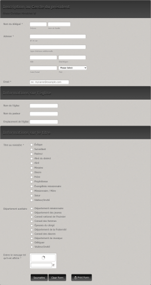 Formulaire Inscription Eglise & Religion Form Template