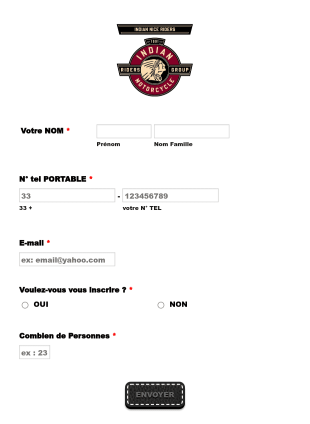 Formulaire D'inscription à Un événement