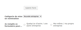 Formulaire D'inscription à Un Gala De Récompense