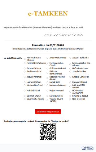 Formulaire DInscription Au Formation E TAMKEEN