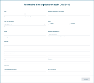 Formulaire D'inscription Au Vaccin COVID 19