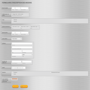 Formulaire D'inscription D'anciens élèves Form Template