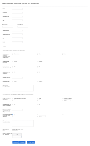 Formulaire D'inspection De Fondation Form Template