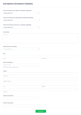 Formulaire Formation Pour Adulte Cosedec Form Template