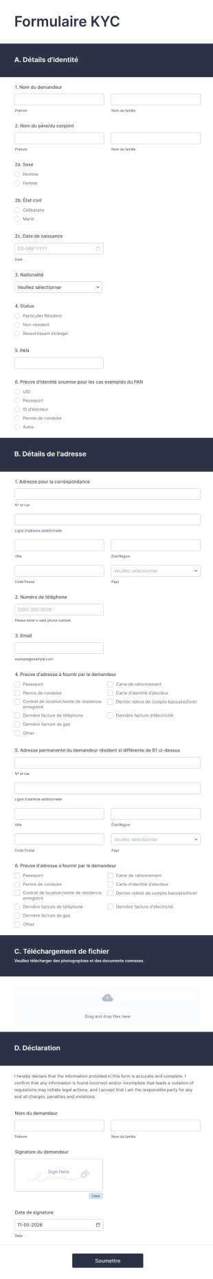 Formulaire KYC